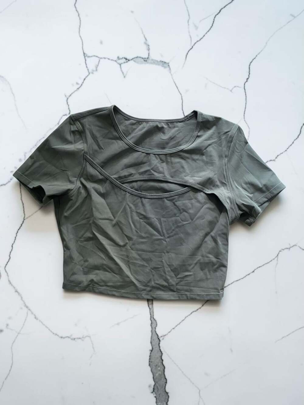 Halara Cutout Short Sleeve Crop Top